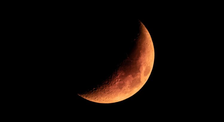 moon undergoing lunar eclipse