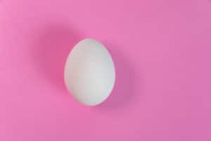 egg on a pink background